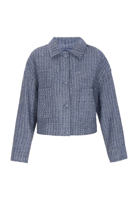 Dreimaster Jacke Frauen Marine Glitzer - Image 1