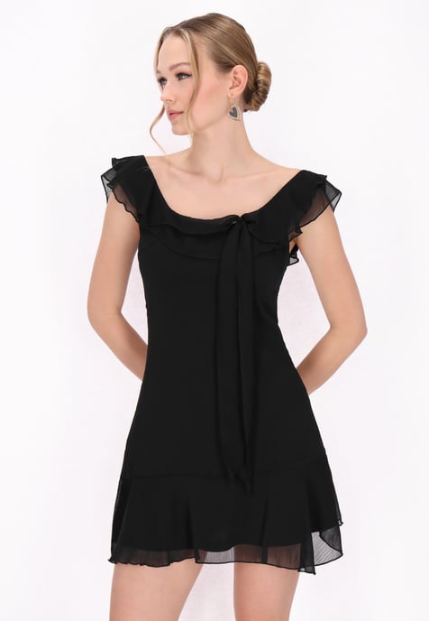 Mymo Kleid Frauen Schwarz - Image 3