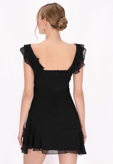 Mymo Kleid Frauen Schwarz - Image 4