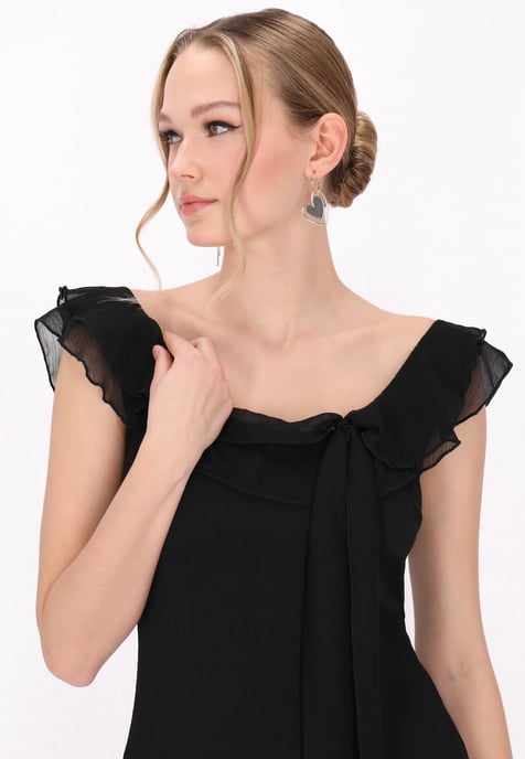 Mymo Kleid Frauen Schwarz - Image 5