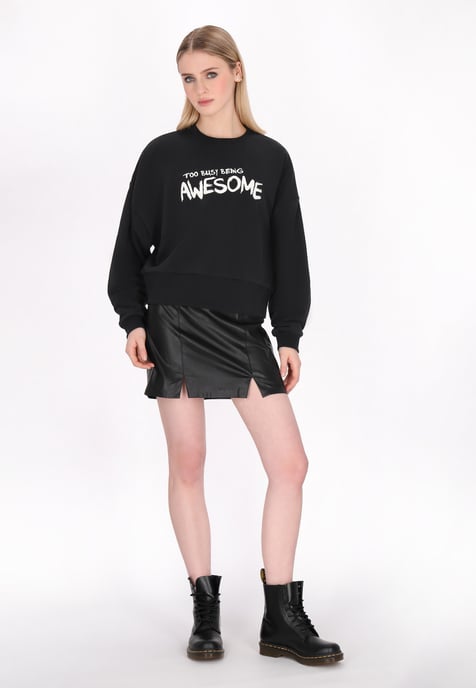 Mymo Sweatshirt Frauen Schwarz - Image 2