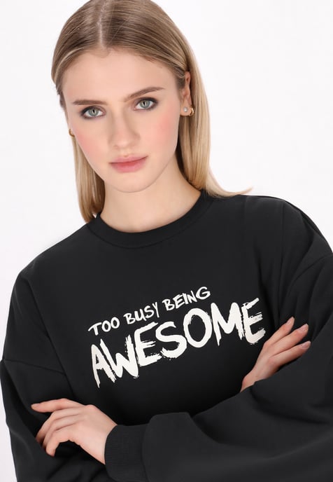 Mymo Sweatshirt Frauen Schwarz - Image 5