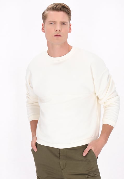 Dreimaster Sweatshirt Männer cremefarben - Image 3