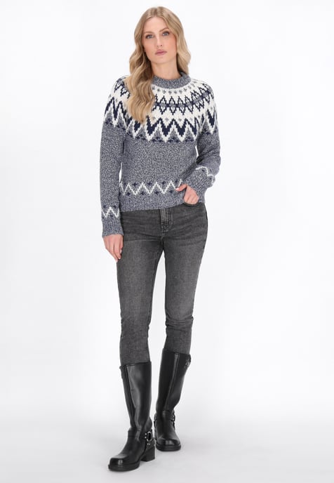 Dreimaster Pullover Frauen Marineblau Mehrfarbig - Image 2