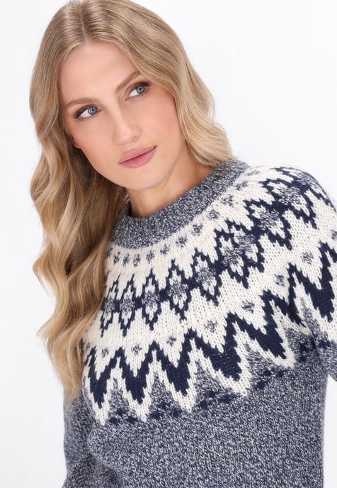 Dreimaster Pullover Frauen Marineblau Mehrfarbig - Image 5