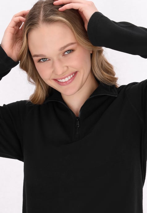 Mymo Fleecepullover Damen schwarz - Image 5