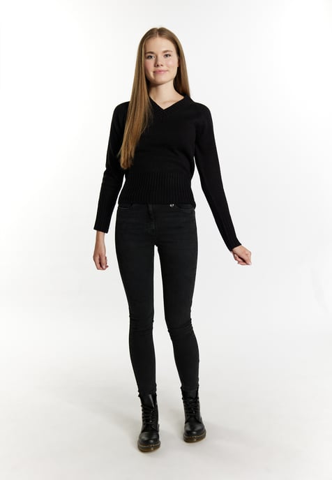 Mymo Strickpullover Damen schwarz - Image 2