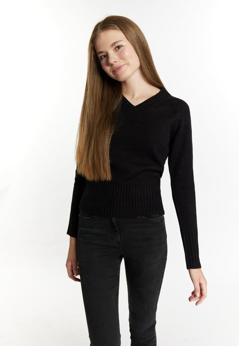Mymo Strickpullover Damen schwarz - Image 3