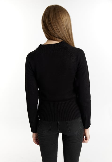 Mymo Strickpullover Damen schwarz - Image 4