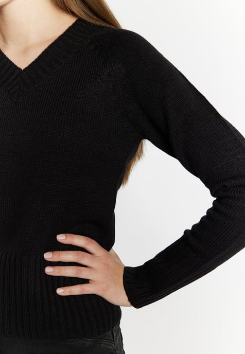 Mymo Strickpullover Damen schwarz - Image 5