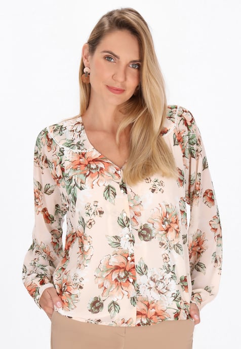 usha Bluse Frauen creme mehrfarbig - Image 3