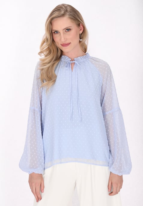 Dreimaster Bluse Frauen hellblau - Image 3