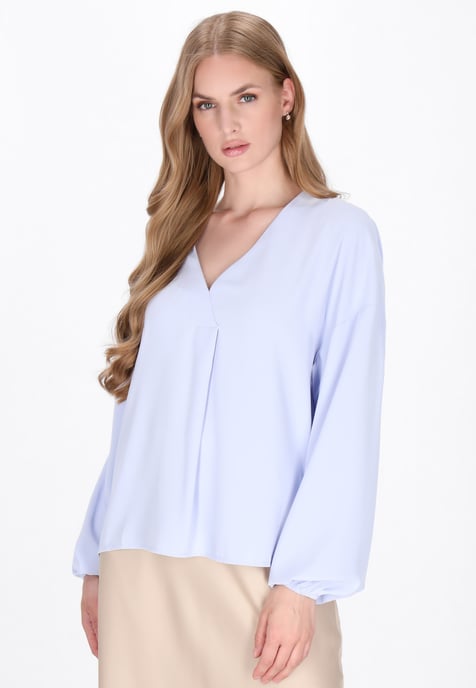 Dreimaster Bluse Frauen hellblau - Image 3