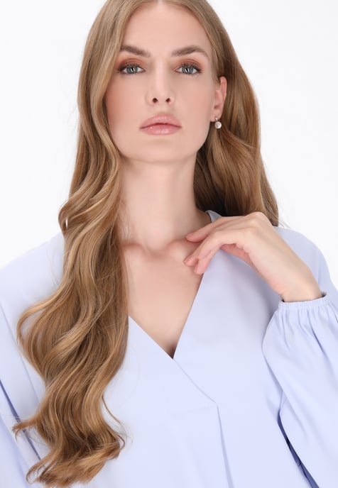 Dreimaster Bluse Frauen hellblau - Image 5