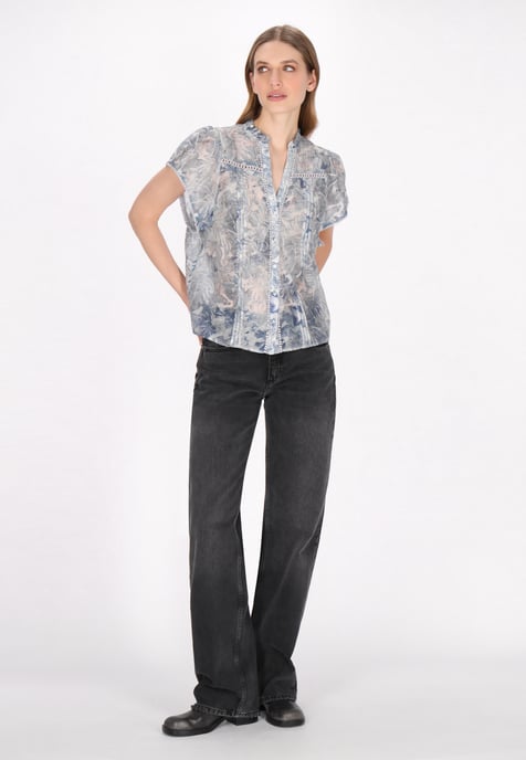 Dreimaster Bluse Frauen hellblau - Image 2