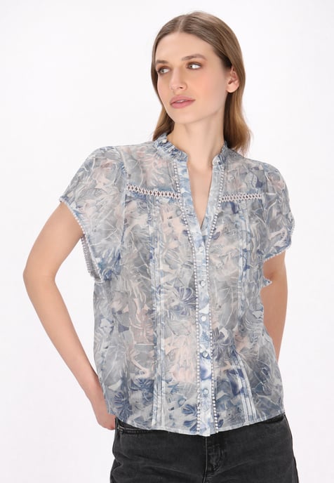 Dreimaster Bluse Frauen hellblau - Image 3
