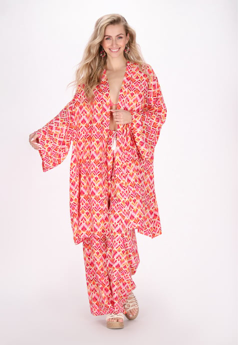 IZIA Kimono Frauen rosa mehrfarbig - Image 2