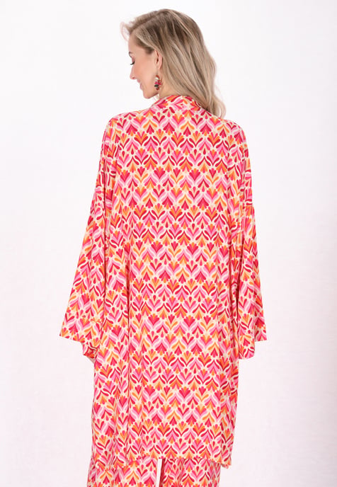 IZIA Kimono Frauen rosa mehrfarbig - Image 4