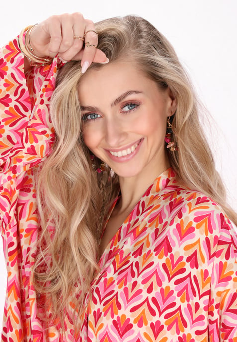IZIA Kimono Frauen rosa mehrfarbig - Image 5
