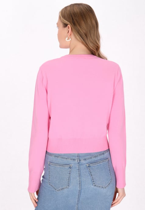 Mymo Strickjacke Frauen Rosa - Image 4