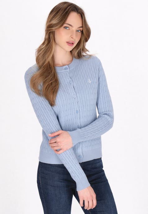 Dreimaster Strickjacke Frauen hellblau - Image 3