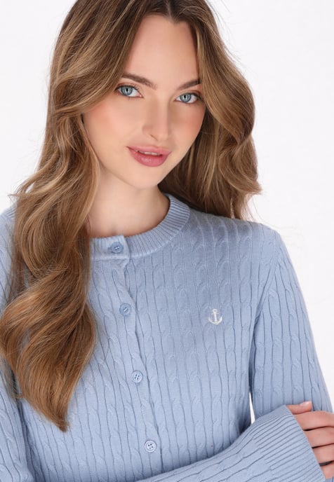 Dreimaster Strickjacke Frauen hellblau - Image 5