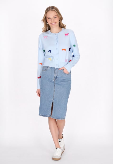 Mymo Strickjacke Frauen hellblau - Image 2
