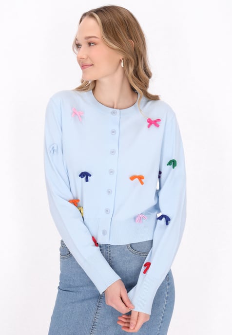 Mymo Strickjacke Frauen hellblau - Image 3