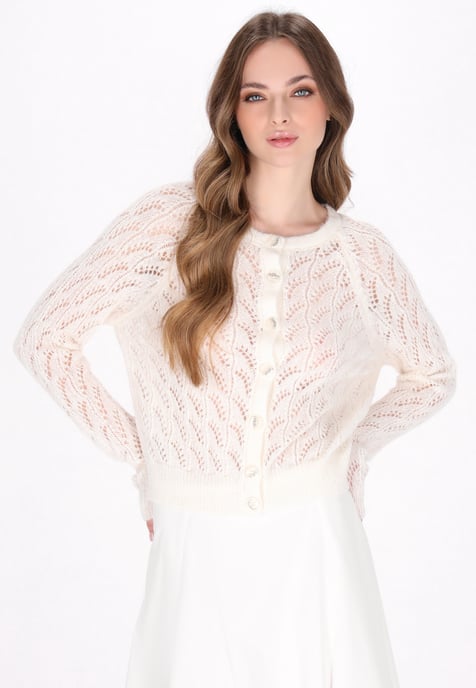 Dreimaster Strickjacke Frauen Weiß - Image 3