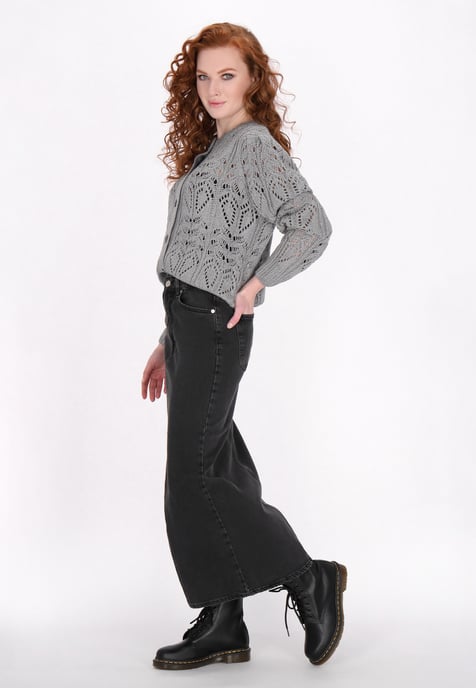 Dreimaster Strickjacke Frauen Graumelange - Image 2