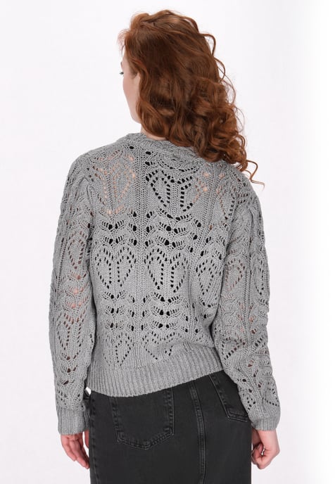 Dreimaster Strickjacke Frauen Graumelange - Image 4