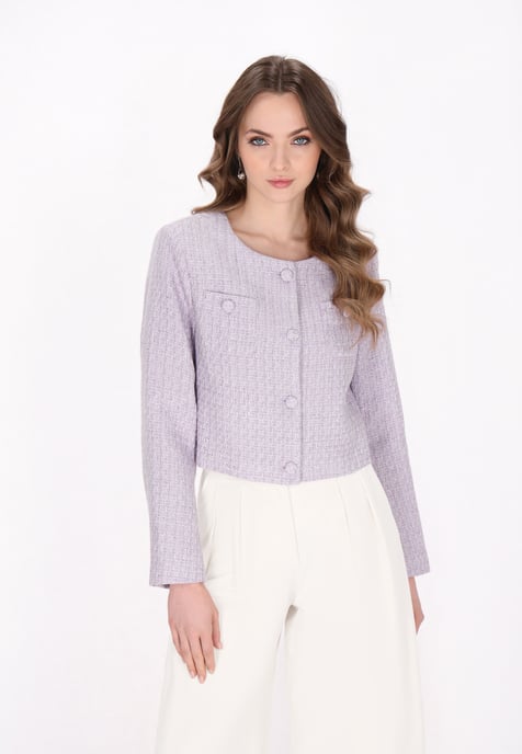 Dreimaster Blazer Frauen heller Lavendel-Glitzer - Image 3