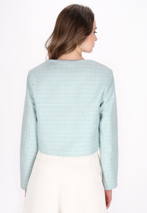 Dreimaster Blazer Frauen Minz-Glitzer - Image 4