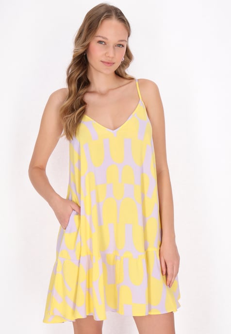 Mymo Kleid Frauen gelber Flieder - Image 3