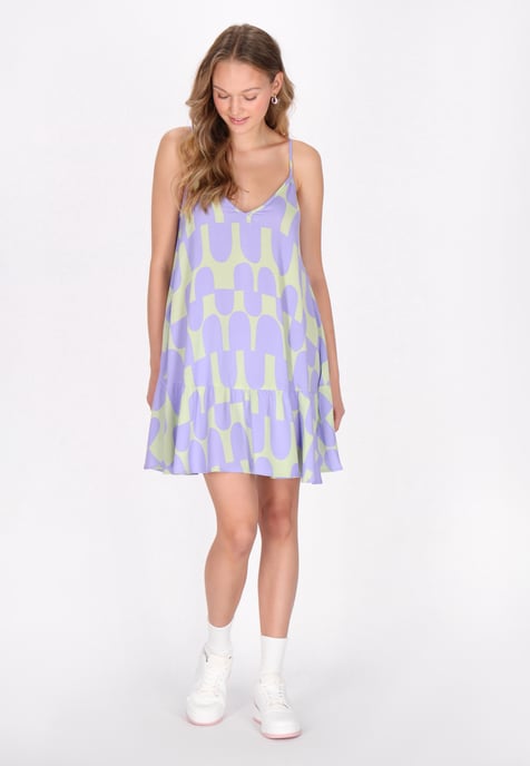 Mymo Kleid Frauen Limetten-Lavendel - Image 2