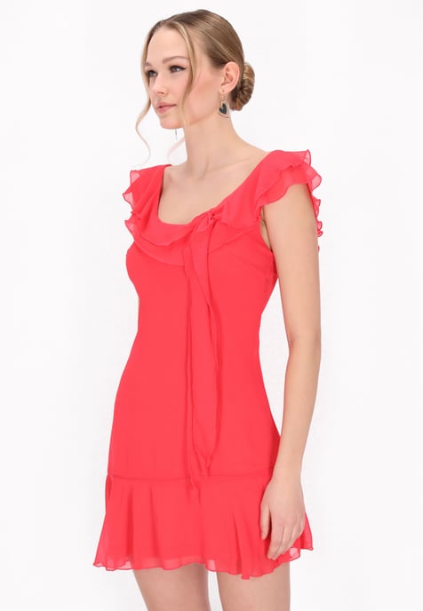 Mymo Kleid Frauen Rot - Image 3