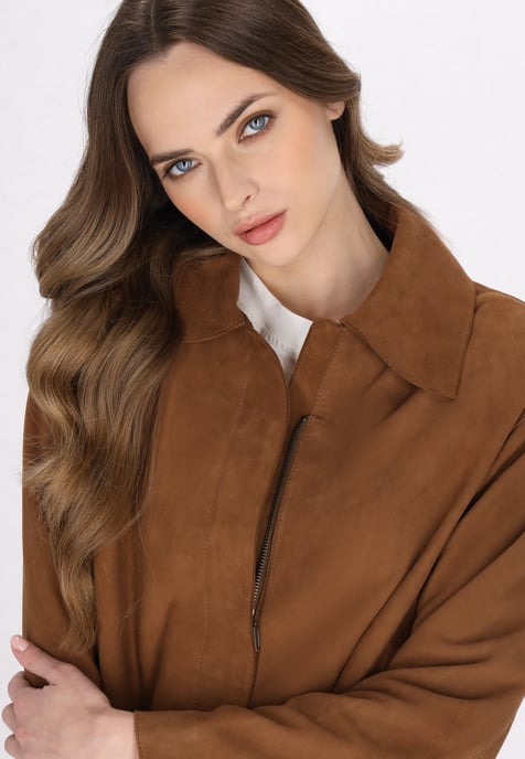 Dreimaster Mantel Frauen Cognac - Image 5