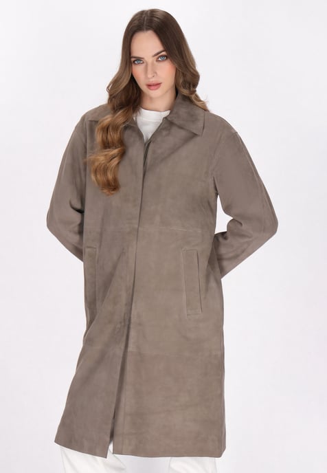 Dreimaster Mantel Frauen taupe grau - Image 3