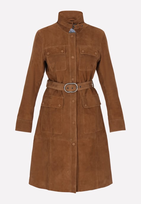 Dreimaster Mantel Frauen Cognac - Image 1