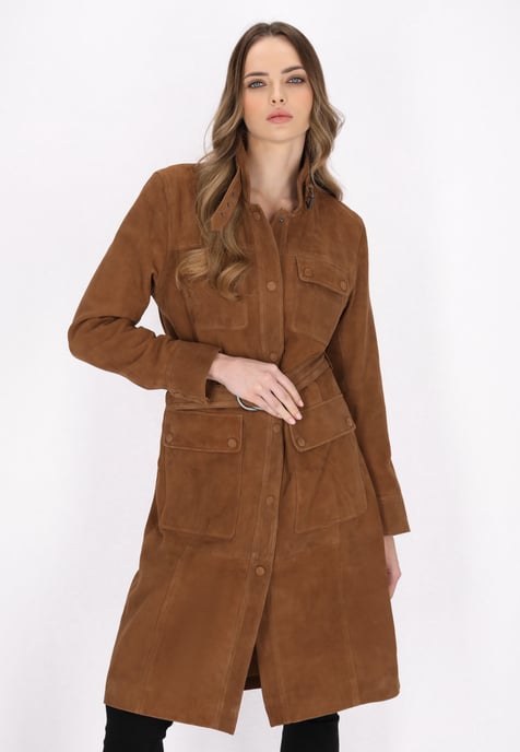 Dreimaster Mantel Frauen Cognac - Image 3