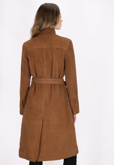 Dreimaster Mantel Frauen Cognac - Image 4