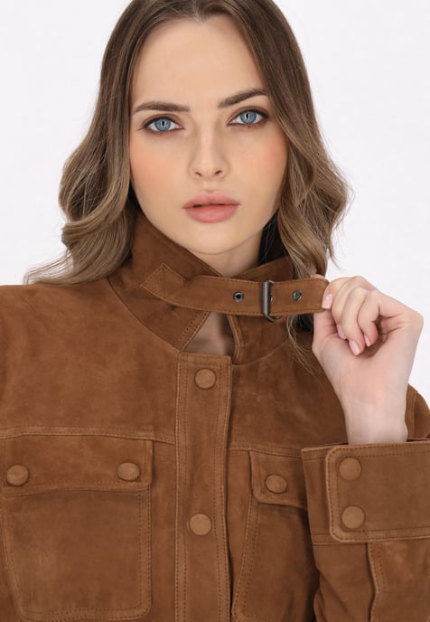 Dreimaster Mantel Frauen Cognac - Image 5