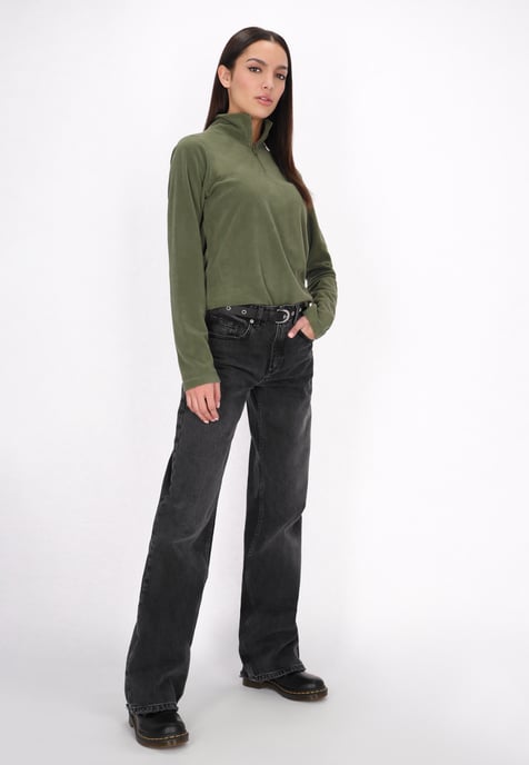 Mymo Fleecepullover Damen khaki - Image 2
