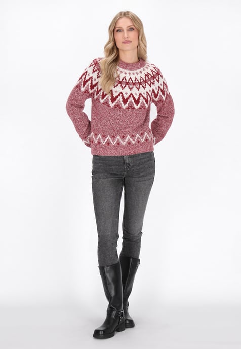 Dreimaster Pullover Frauen Burgunder mehrfarbig - Image 2