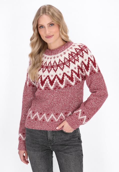 Dreimaster Pullover Frauen Burgunder mehrfarbig - Image 3