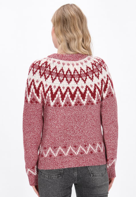 Dreimaster Pullover Frauen Burgunder mehrfarbig - Image 4