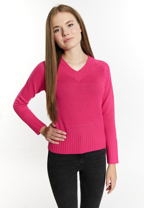 Mymo Strickpullover Damen Rosa - Image 3