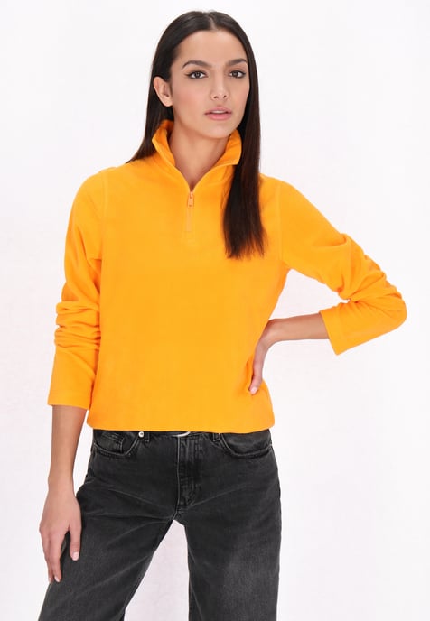 Mymo Fleecepullover Damen höllisch orange - Image 3