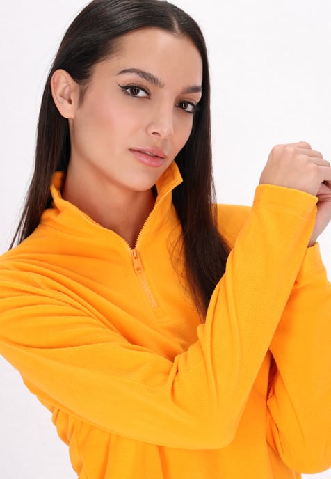 Mymo Fleecepullover Damen höllisch orange - Image 5