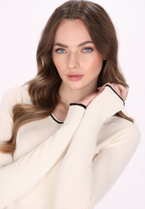 Dreimaster Pullover Frauen Creme - Image 5